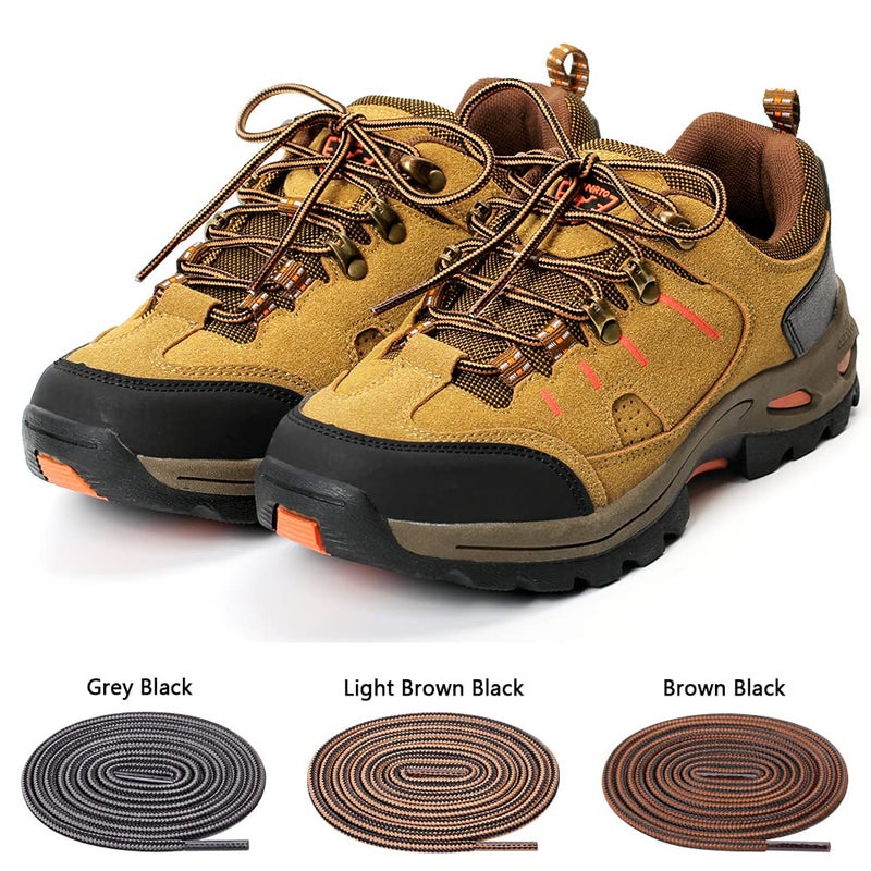 UpUGo 3 Pair Boot Shoe Laces, Round Shoelaces for Athletic Running Hiking Sneakers Shoes Boot - Image 3